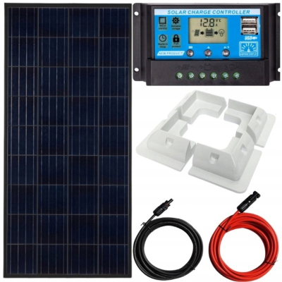 Zestaw solarny panel słoneczny 180W + Regulator 30A PWM 12/24v do ładowania akumulatora AGM GEL