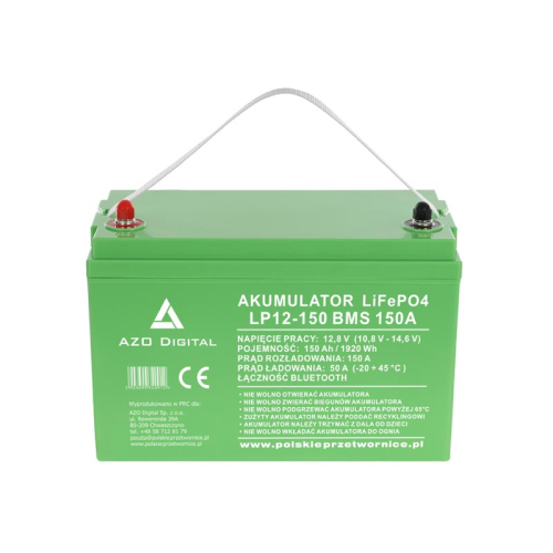 Akumulator LiFePO4 150 Ah 150A 12V Bluetooth Mata grzewcza