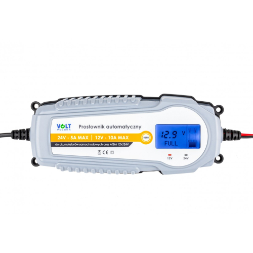 PROSTOWNIK AKUMULATOROWY 12/24V 10A LCD AUTOMATYCZNY VOLT POLSKA