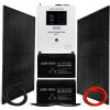 Zestaw Solarny 2000w Inwerter sinus pro 2000S 24v 230V Bateria AGM 200AH Panele 405W x2