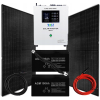 Zestaw Solarny 2500W Inwerter 2500S 24v 230V Akumulator Bateria AGM 200AH Panel słoneczny