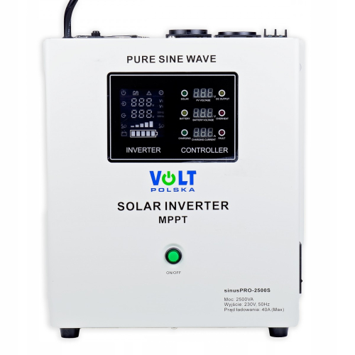 Zestaw Solarny 2500W Inwerter 2500S Przetwornica 230V Akumulator AGM 200AH