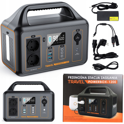 Stacja Ładowania Generator Powerbank 512Wh 600W Travelbox Bank Energii