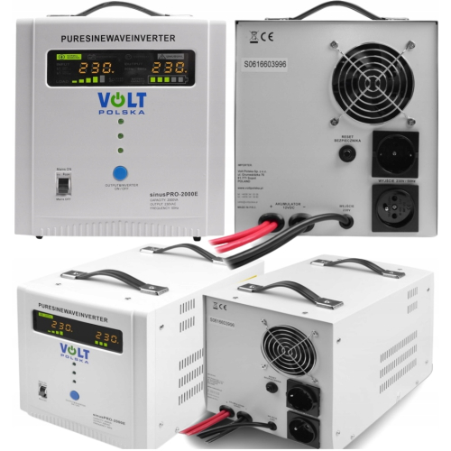 Zestaw Zasilacz Awaryjny UPS Pieca 2000E 12V Sinus Pro + Akumulator 100Ah AGM Bezobsługowy VRLA