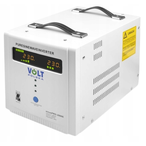 Zestaw Zasilacz Awaryjny UPS Pieca 2000E 12V Sinus Pro + Akumulator 100Ah AGM Bezobsługowy VRLA