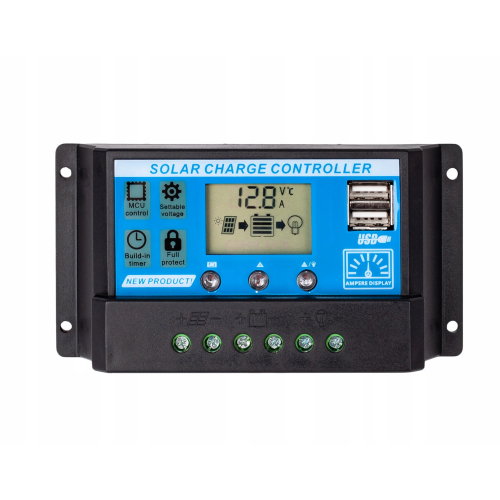 Regulator Ładowania Solarny 12V / 24V PANEL LCD 30A PWM