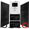 Zestaw Solarny 1400W / 2000W 24V > 230V Bateria AGM 24V 100AH Panel 405W