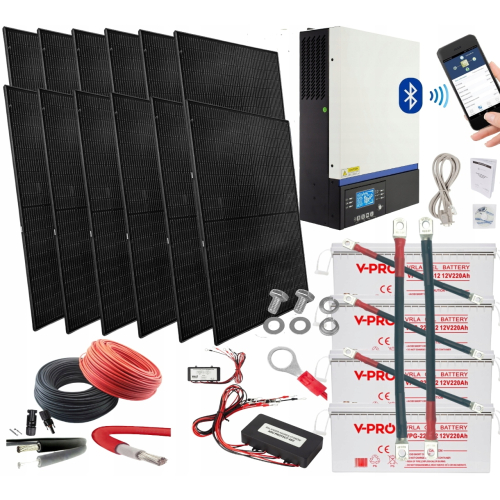 Zestaw Solarny Off-Grid 230V ESB 10kW Inwerter 5000W Magazyn Żelowy 10kWh