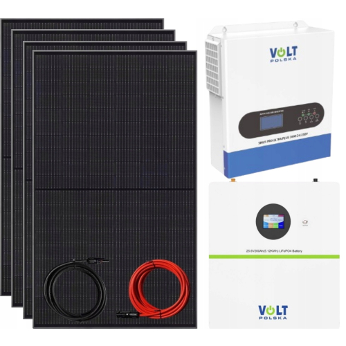 ZESTAW SOLARNY 7000W X4 PANELE 445W PRZETWORNICA 24/230V MPPT LiFePO4