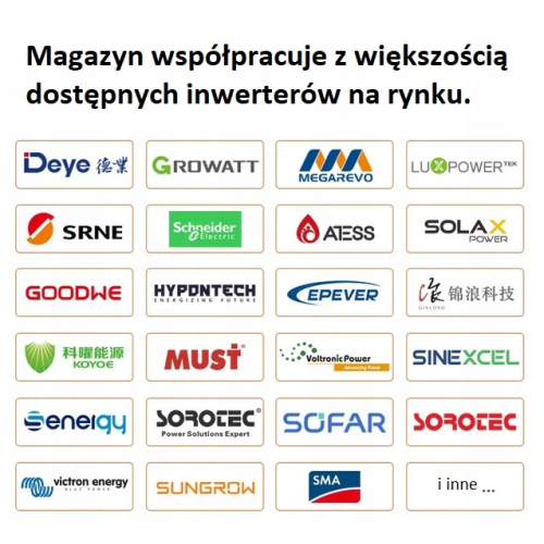 Magazyn Energii Bateria LifePO4 16kWh 16076Wh 51,2V 314Ah BMS DEYE GROWATT