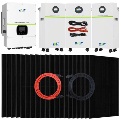 Zestaw fotowoltaiczny 12000W 3 fazy OFF-GRID Magazyn energii LifePO4 16kWh