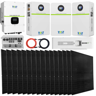 Zestaw Solarny Inwerter 12000W 3 fazy OFF-GRID + Magazyn LifePO4 10kWh + PV