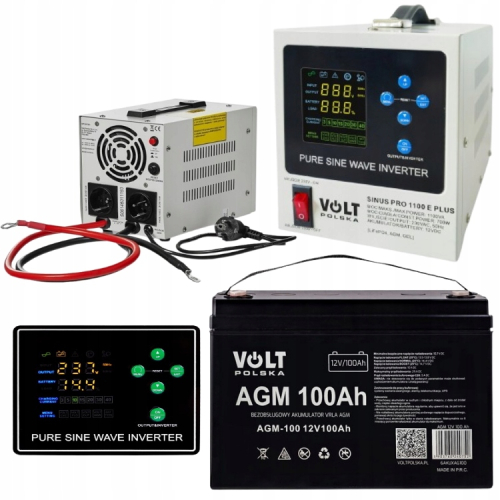 ZASILANIE AWARYJNE ZASILACZ AWARYJNY UPS PIECA CO 1100E PLUS 12V 100ah AGM