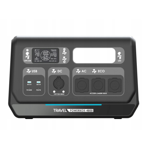 STACJA ZASILANIA VOLT POLSKA LIFEPO4 2400W 2048Wh SINUS 230V USB-C LCD LED