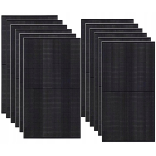 PANELE SŁONECZNE x12 500W Monokrystaliczne 6kWp FullBlack Bifacjal 6000W